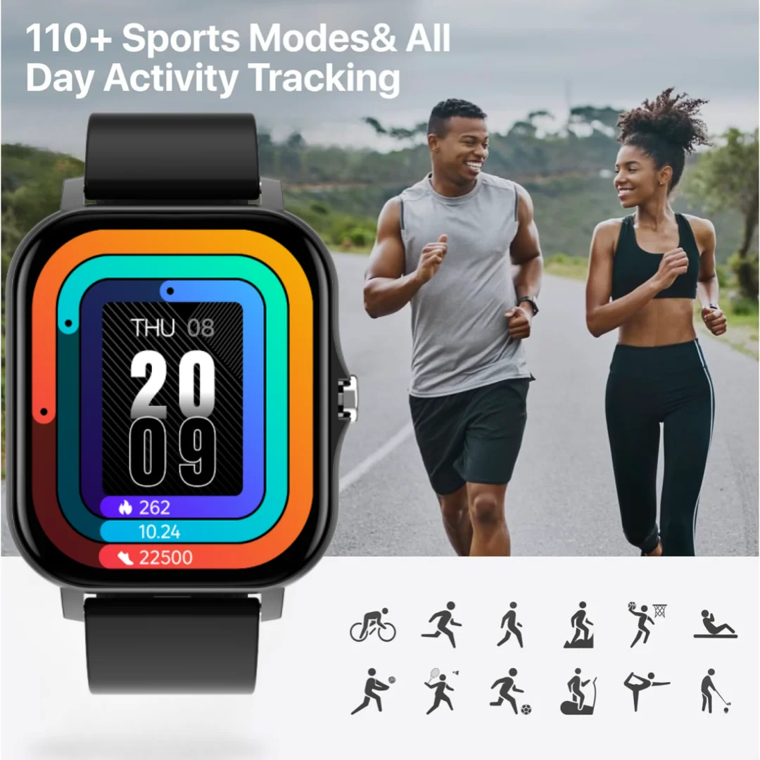 Reloj inteligente deportivo para hombre y mujer, pulsera con pantalla táctil de 1,67 pulgadas, Bluetooth, llamadas, podómetro, para Android, IPhone, HD