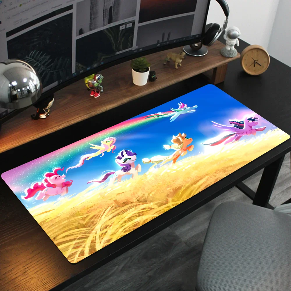 Cartoon My L-Little P-Pony Mousepad Large Gaming Mouse Pad LockEdge Thickened Computer Keyboard Table Desk Mat