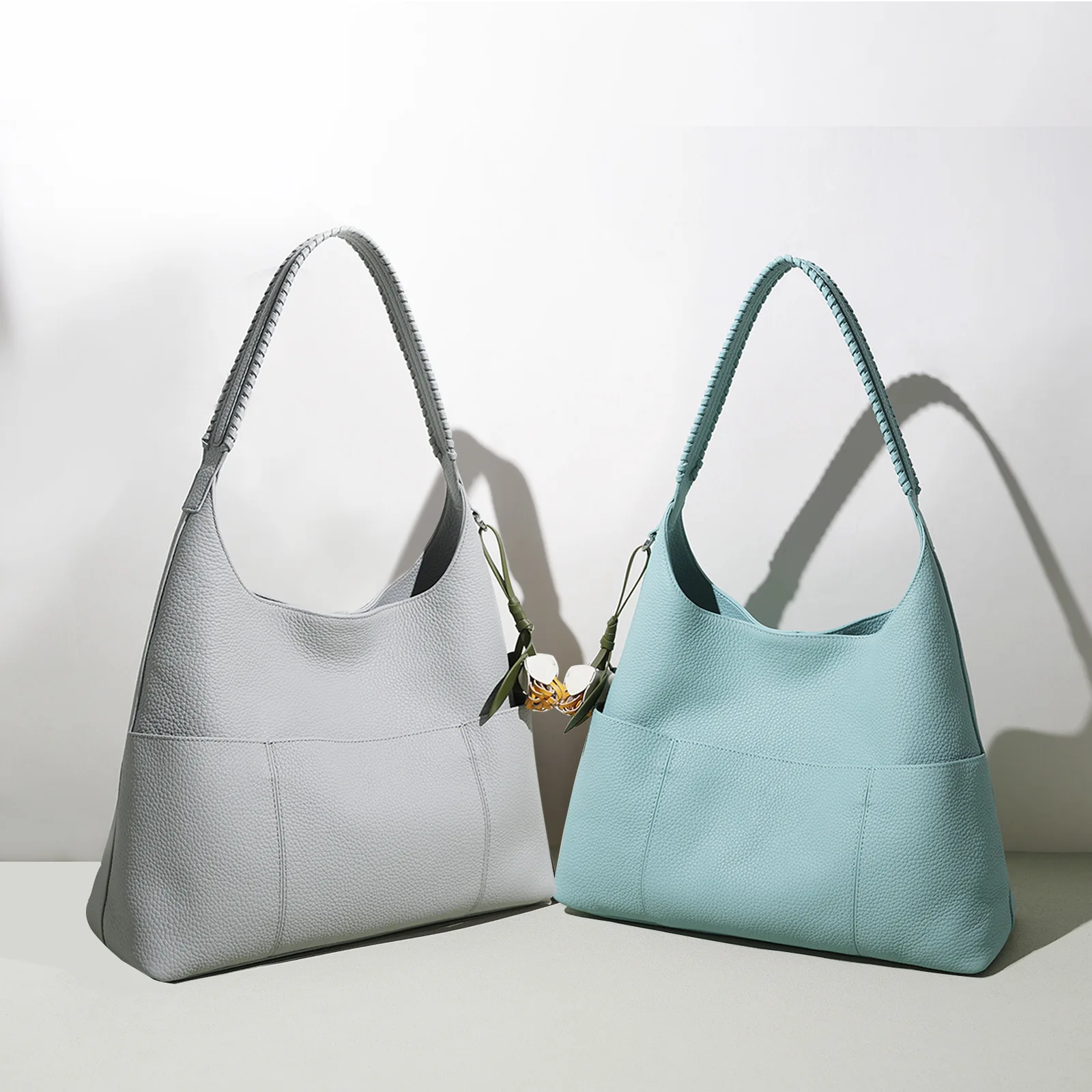 Korean Version Niche Design Large-capacity Underarm Bag For Women Commuter Soft Top-grain Leather Shoulder Bag Fashion Tote Bag
