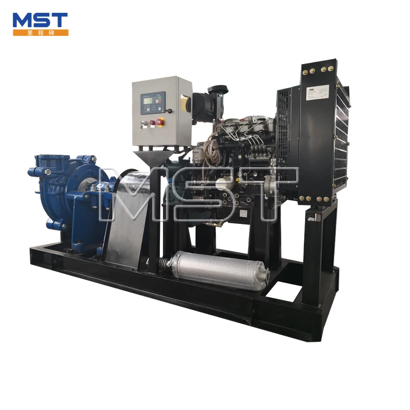 160hp Engine High Chrome Rubber Slurry Centrifugal Horizontal End Suction Coal Mining Slurry Dredge Pump