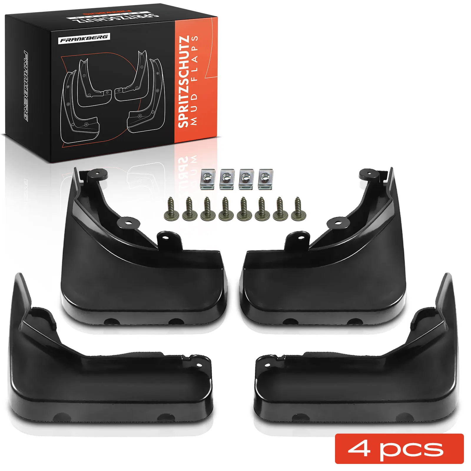 Frankberg 4x spatbord voor en achter voor Mercedes-Benz E-Klasse W212 2009-2016 A2128900078