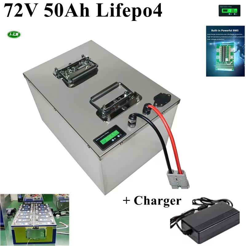 

CZW24S 72V 50Ah lifepo4 lithium battery pack for 3000W 5000W 8000W s electric motorcycle