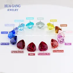 heart-shaped Cultivate gemstones Sapphire Laboratory grown gemstones by Czochralski Loose Gemstones For Jewelry Making