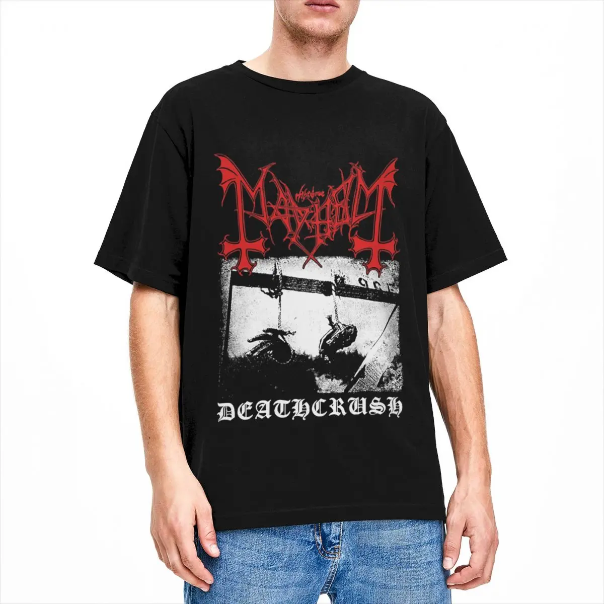 Men Women\'s Shirt Mayhem Deathcrush Euronymous Dead Varg Merchandise Creative Cotton T Shirts O Neck Clothes All Seasons