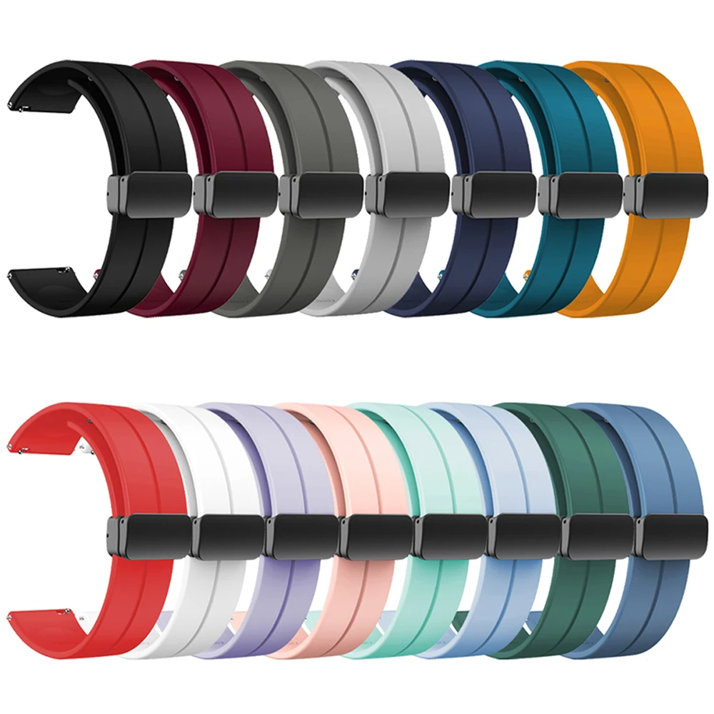 20mm 22mm magnetisches Uhren armband für huami amazfit bip 5 Armband für amazfit gtr 4 3 pro/gts4 2 2e 47mm 42mm Sports ilikon armband