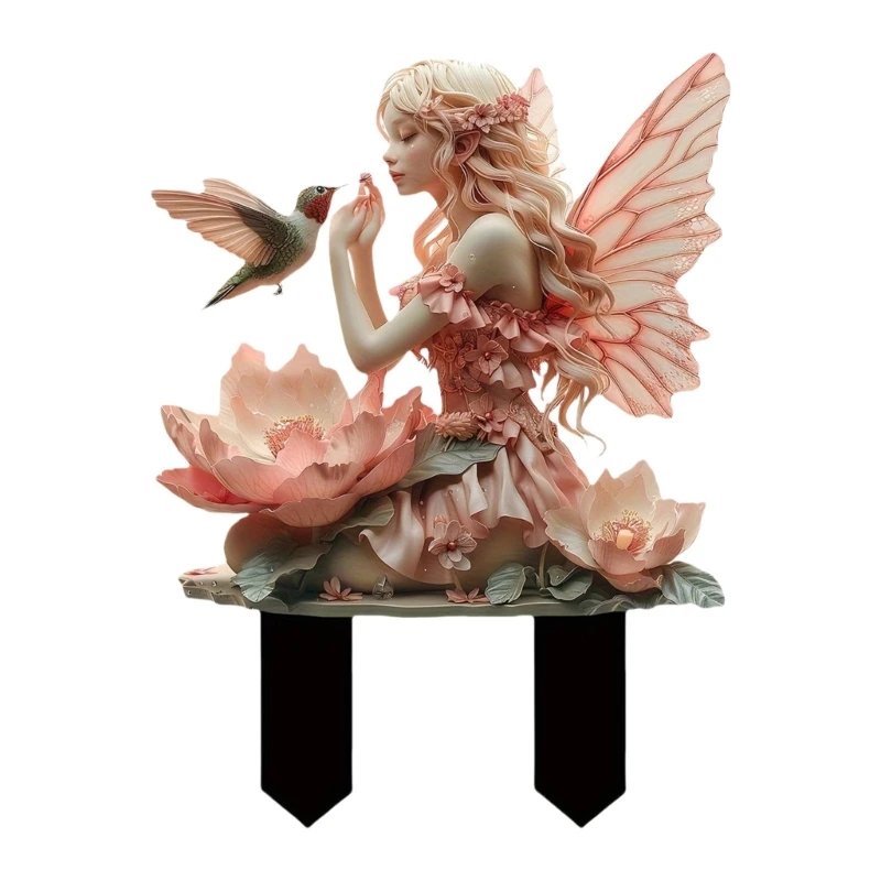 12PD Fantasy Themed Garden Decoration Stake Light weight Garden Outdoor Stake