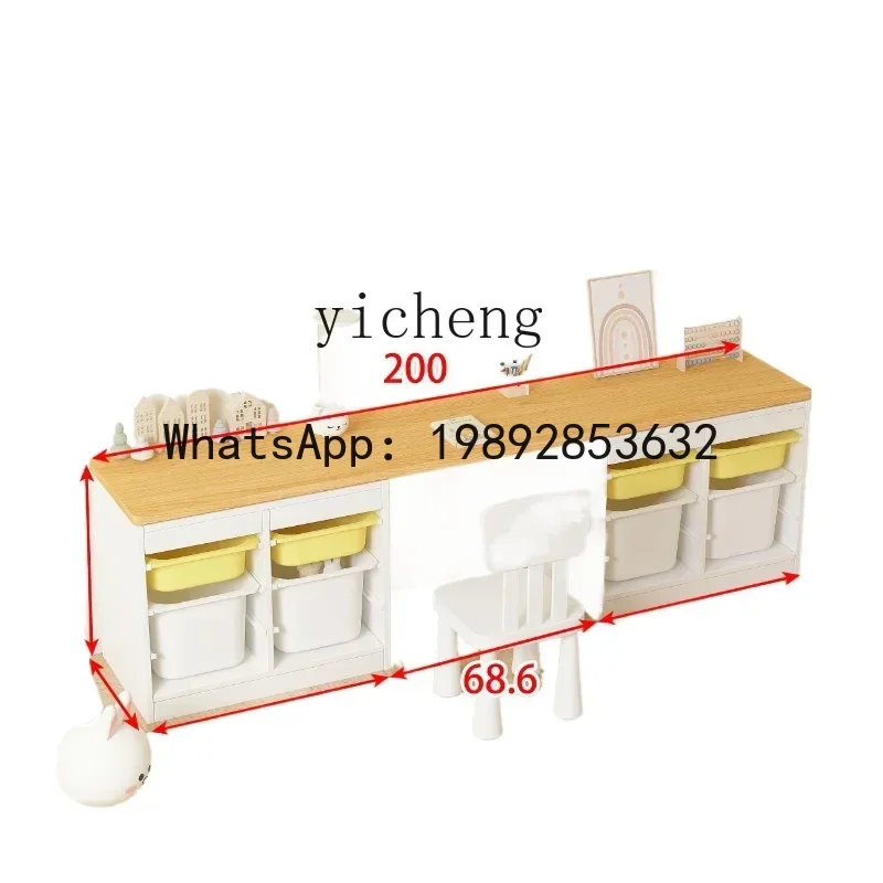 ABC Solid Wood Children's  Storage Rack Storage Cabinet Living Room Writing Desk Children's Room Baby Storage Cabinet