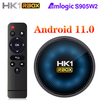 HK1 RBOX W2 Smart TV Box Android 11 Amlogic S905W2 Support AV1 5G Wifi BT 4K Media Player HK1RBOX W2 Set top box TVBOX