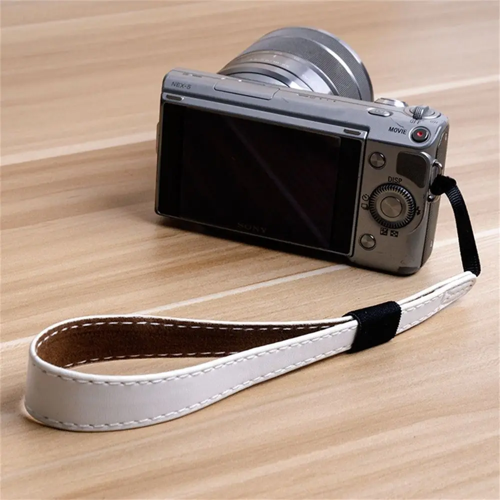 Camera Strap PU Leather Camera Wrist Strap DSLR SLR Wristband Camera Hand Grip Non-slip Wear Resistance Camera Accessories