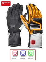 Motowolf Winter Riding Electric Heating Gloves Waterproof Warm Wind Cold Resistant Leather Touch Screen Men Moto Equipment