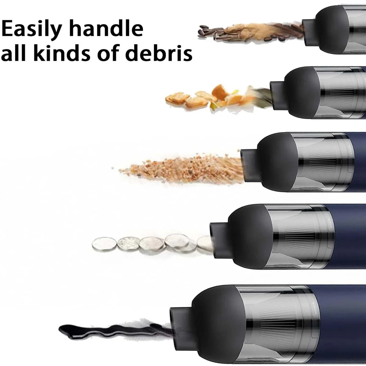 Car Vacuum Cleaner 3000pa,Handheld Vacuum Cordless 120W High Power Portable Small Mini Rechargeable Hand Vacuum Cleaner