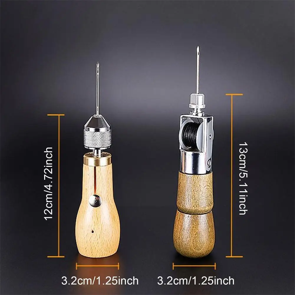 DIY Leather Sewing Awl Thread Kit Manual Sewing Machine Canvas Tool Repair Shoemaker Stitching Stitcher Craft Speedy Leathe C3Q1