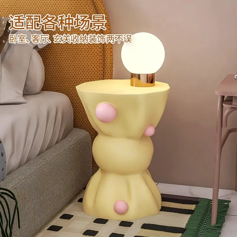 Cream Style Side Table, Small Coffee Table, Movable Floor-standing Ornaments, Storage, Home Accessories