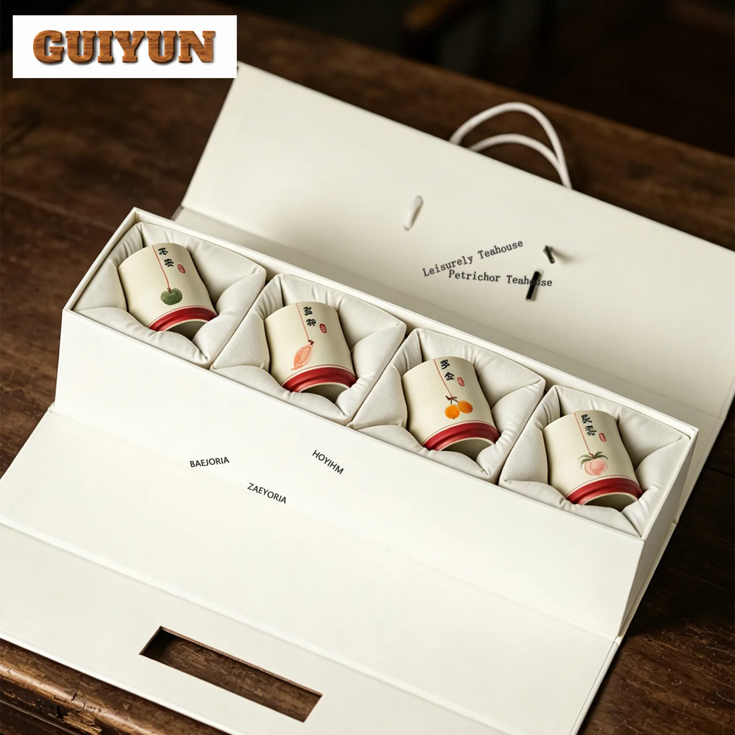 HOYIHM 90ml Four Seasons Auspicious Fruits Gourd-shaped Teacup Zen Tea Bowl Jug Tea-tasting Smelling Cup Chazhan Master Cups Cha