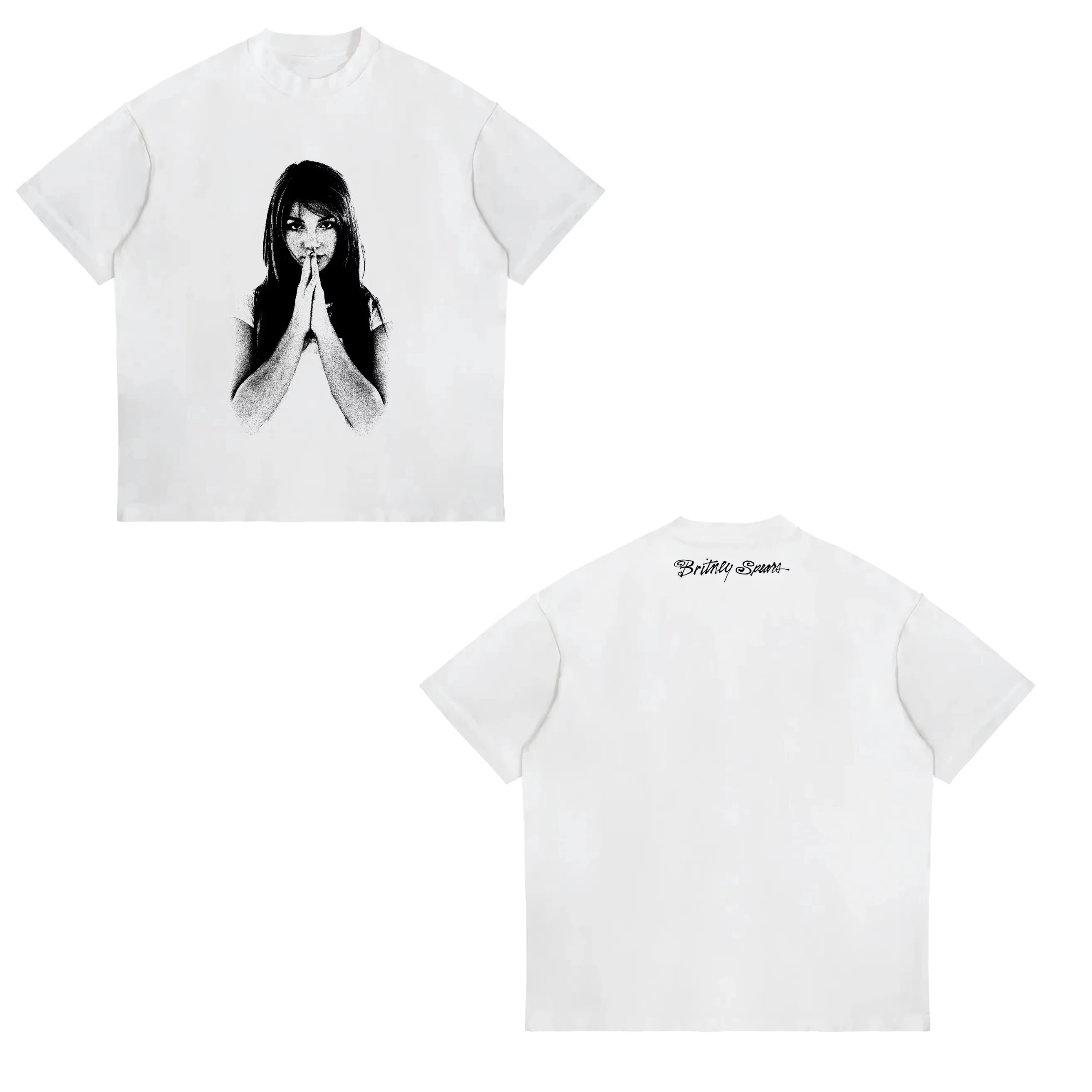 2026 Casual Loose Streetwear Print O Neck Tops Vintage Tees Y2k Fashion Clothing New Britney Spears Bubble Gum Balloon T-shirt