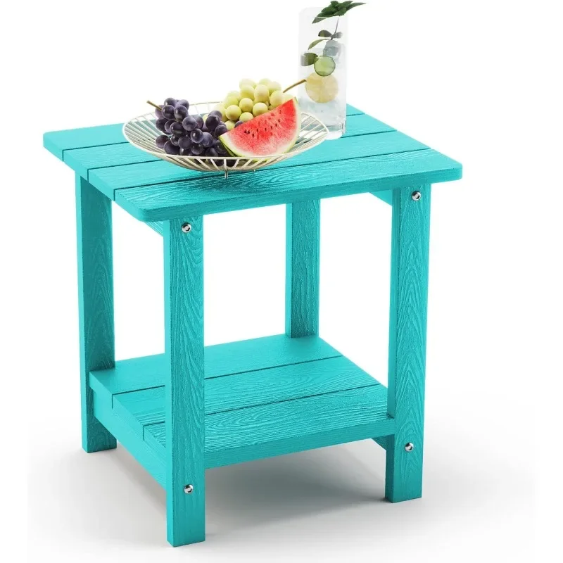 

Уличный приставной столик Adirondack, 2-уровневый торцевой столик Aruba для патио, устойчивый к атмосферным воздействиям, приставной столик Morden для улицы для патио, бассейна