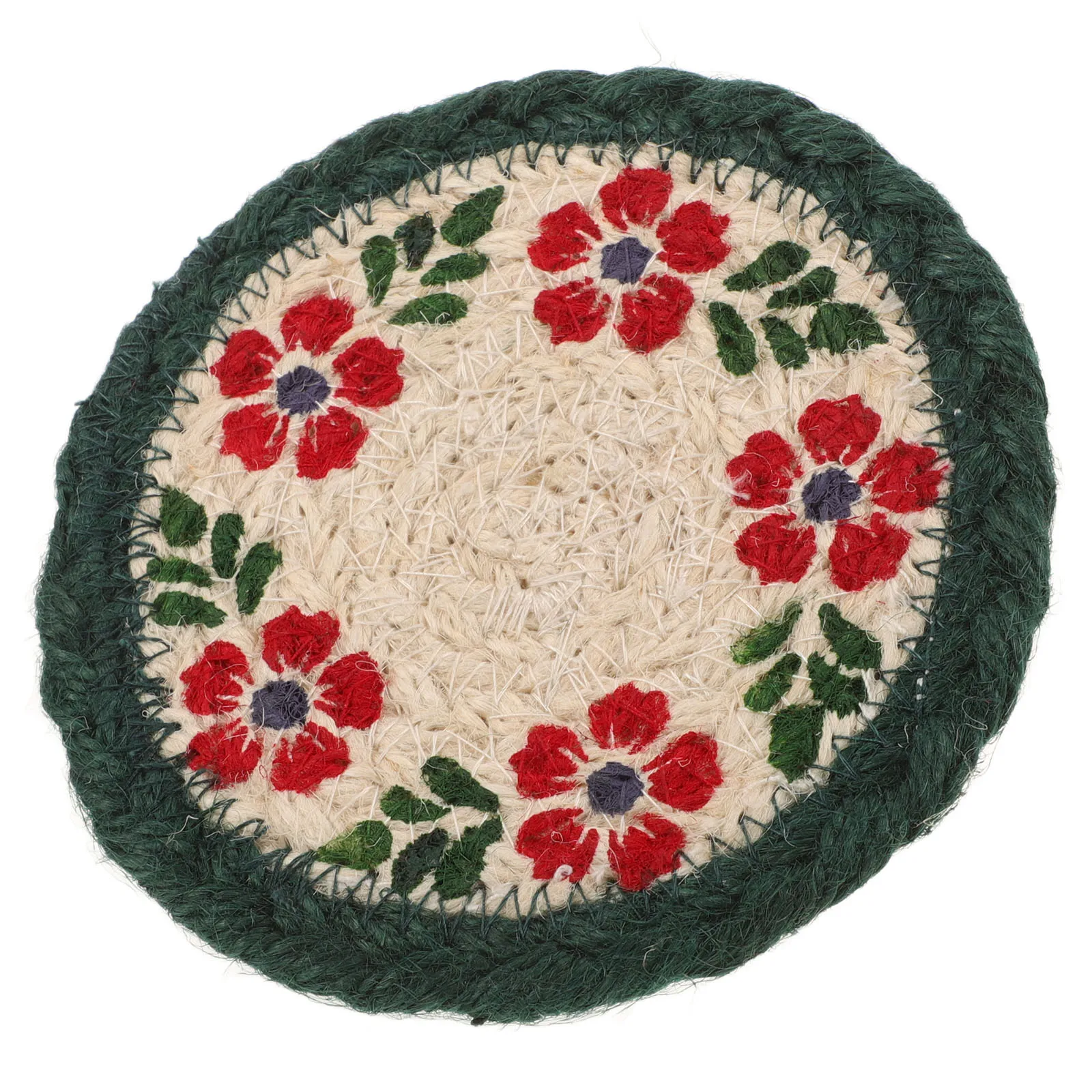 

Woven Jute Coasters Braided Heat Insulated Placemats Non Slip Mats Kitchen Hot Dish Tabletop Anti Scalding Pot Pad