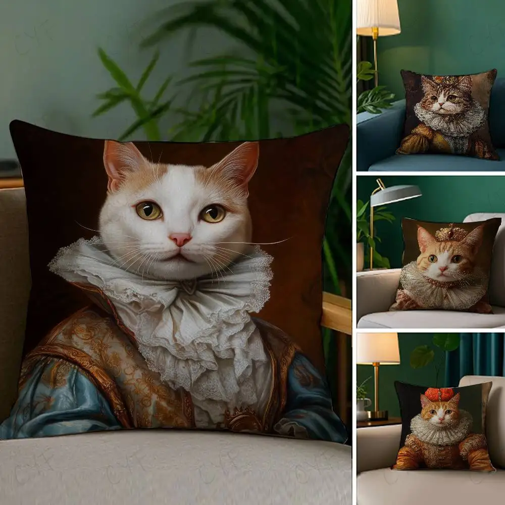 

Cute Cat Printing Decorative Pillow Case Custom Printed Brushed Fleece Pillow, Baby Skin-Touch, Eco-Friendly Dye-Sublimation Cus