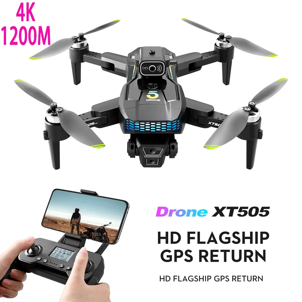 

4K 1200M Aerial Drone XT505 with GPS Positioning Return Four Axis Aircraft Brushless Long Endurance Remote-controlled Aircrafts