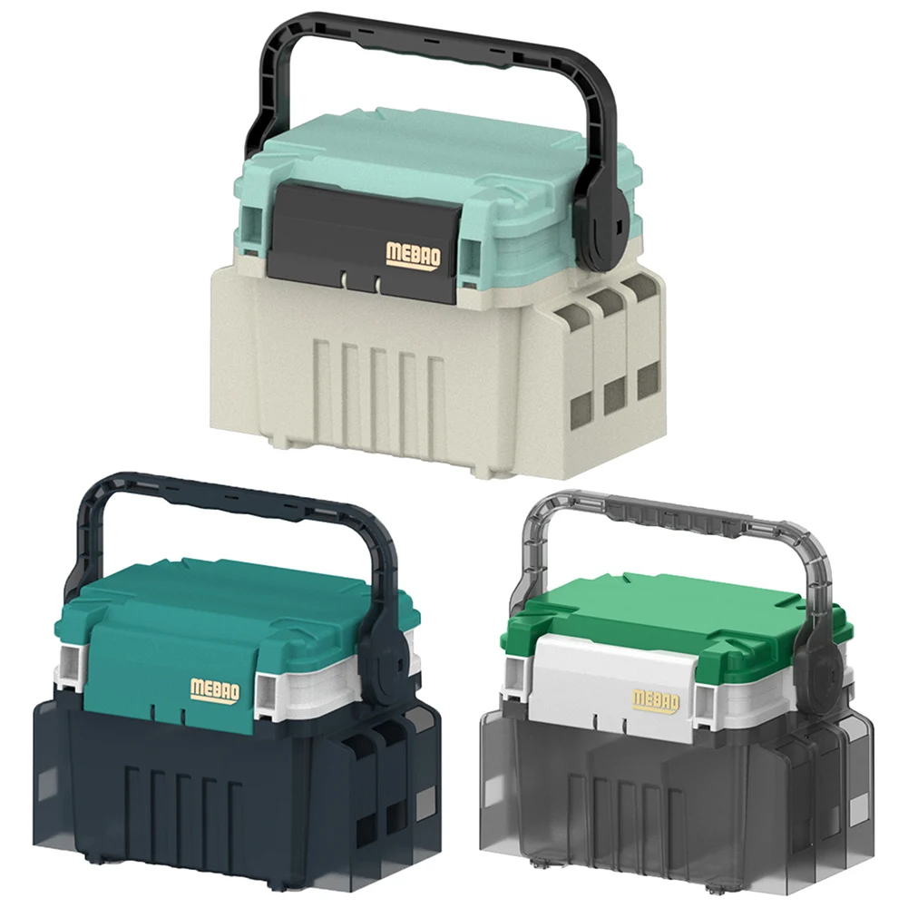 صندوق صيد كبير منظم متعدد الوظائف علبة طعم بلاستيكية حاوية صياد السمك مع مقبض منظم طُعم قضيب الصيد #2