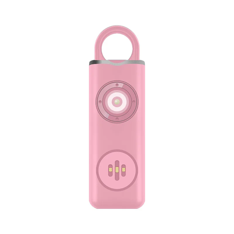 Linterna LED de autodefensa para mujer, luz recargable USB tipo c con alarma de seguridad, herramienta de emergencia para exteriores