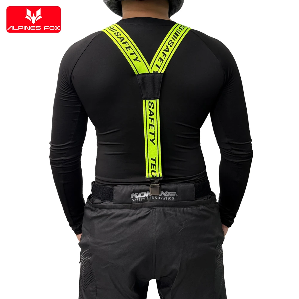 Brand New Heavy Duty Braces Motorcycle Pants Suspenders Adjustable Y-Back Straps Motocross Racing Pants Snow Jet Apparel Parts