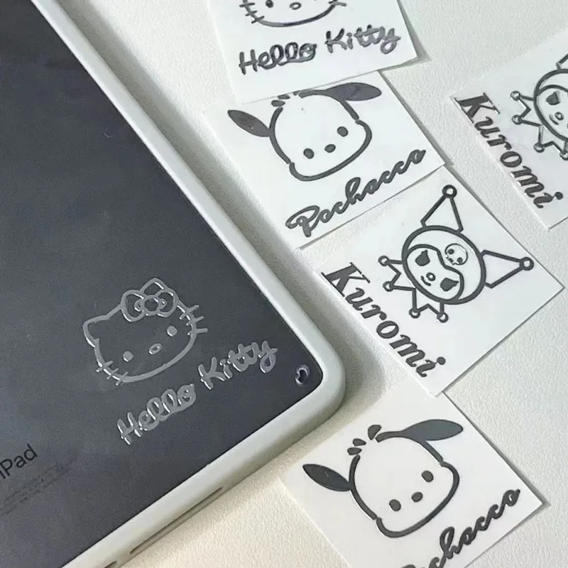 Sanrios Olá Kitty adesivo impermeável, Kuromi bonito dos desenhos animados Melody Pochacco adesivo decorativo, Ins Estilo, novo, simples