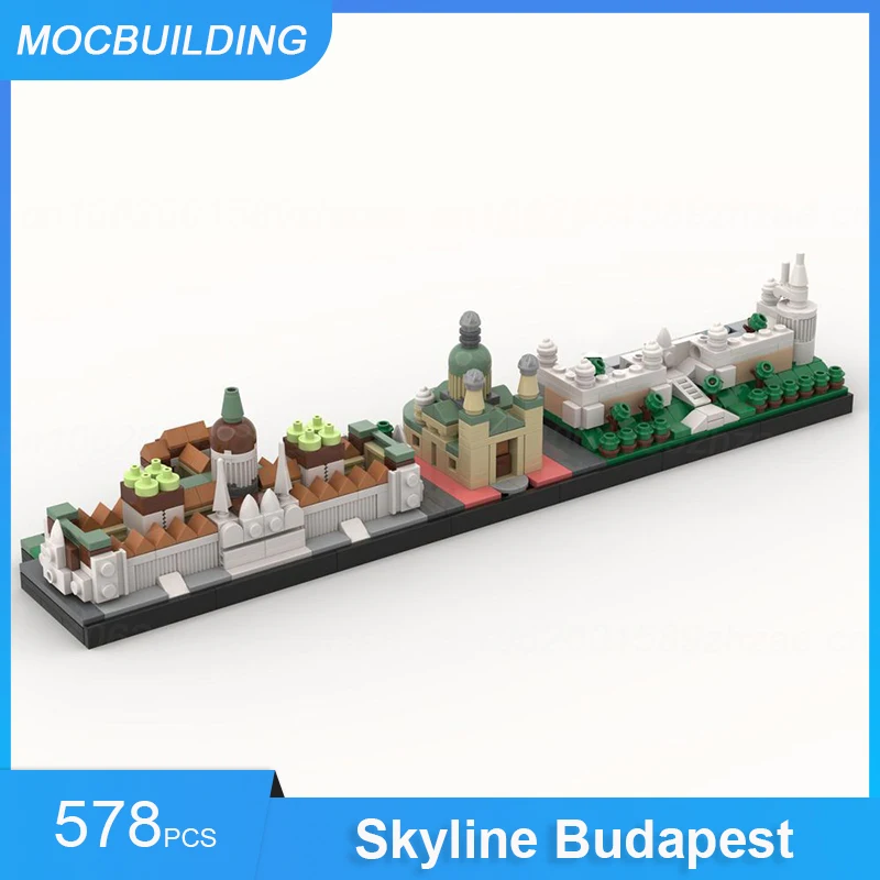 MOC Building Blocks Skyline Vienna - Wien & Budapest Model Architecture Display DIY Assemble Bricks Collection Xmas Toys Gifts