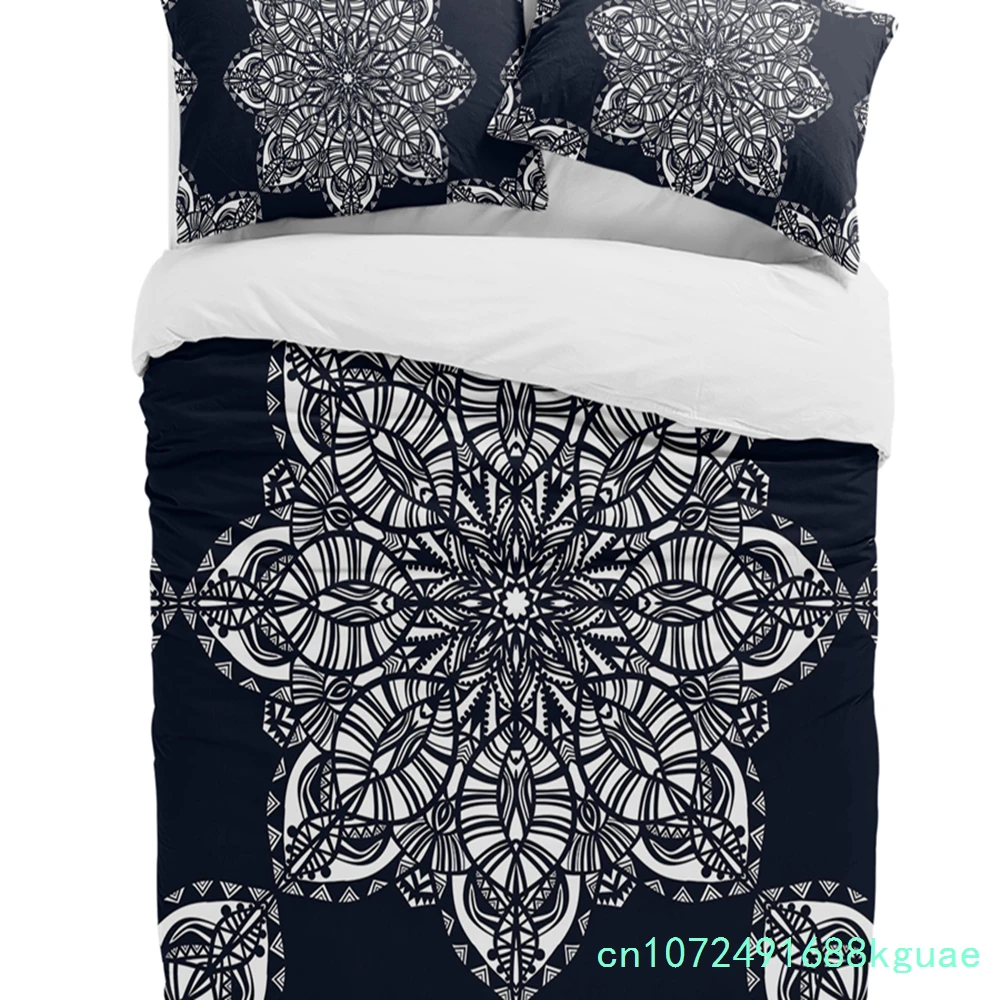 Mandala Abstract Flower 3pcs Bedding Set For Double Bed Home Textile Duvet Cover Quilt Cover Pillowcase