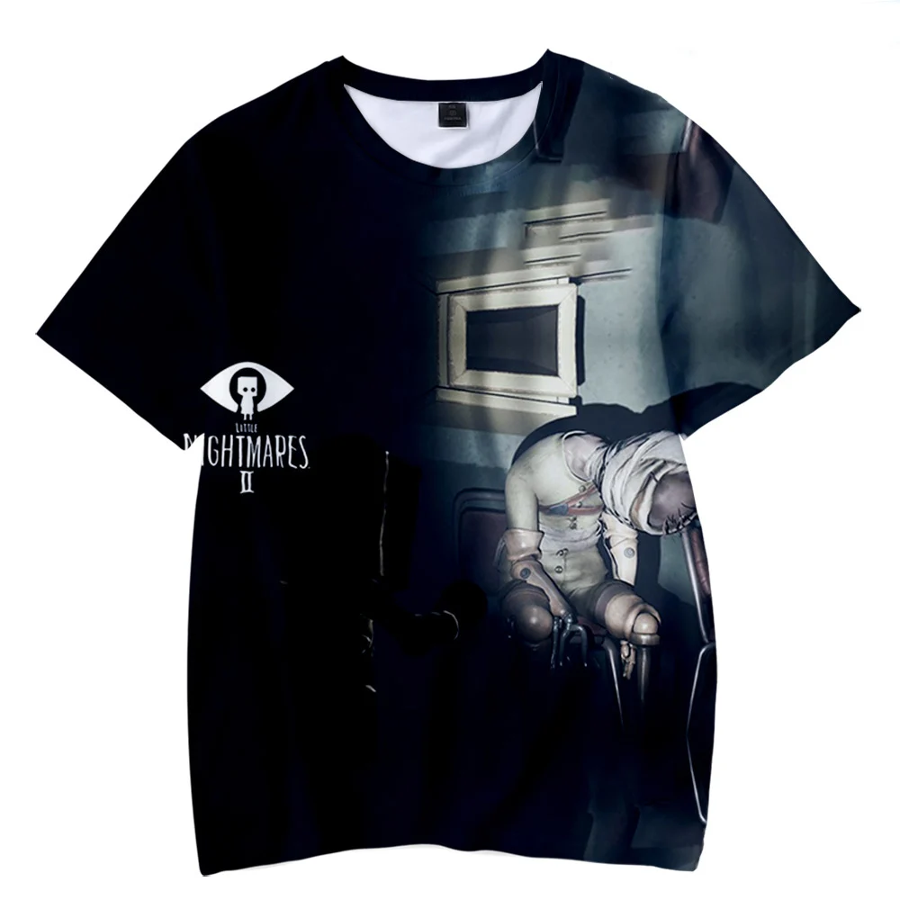 Little Nightmares 2 T-Shirts Anime Horror Game 3D Print Streetwear Men Women Fashion T Shirt Harajuku Male Boy Tees Tops Clothes