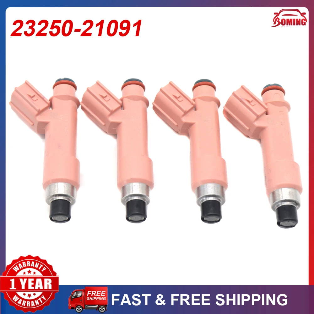 4PCS New Car Fuel Injectors 23250-21091 For Toyota Prius C 2012 2013 2014 2015 2016 2325021091 23250 21091 842-12392