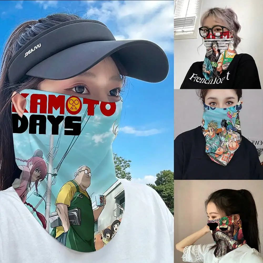 Popular Action Anime Sakamoto Days Breathable Face Neck Mask Multifunctional Scarf for Outdoor Sports Riding
