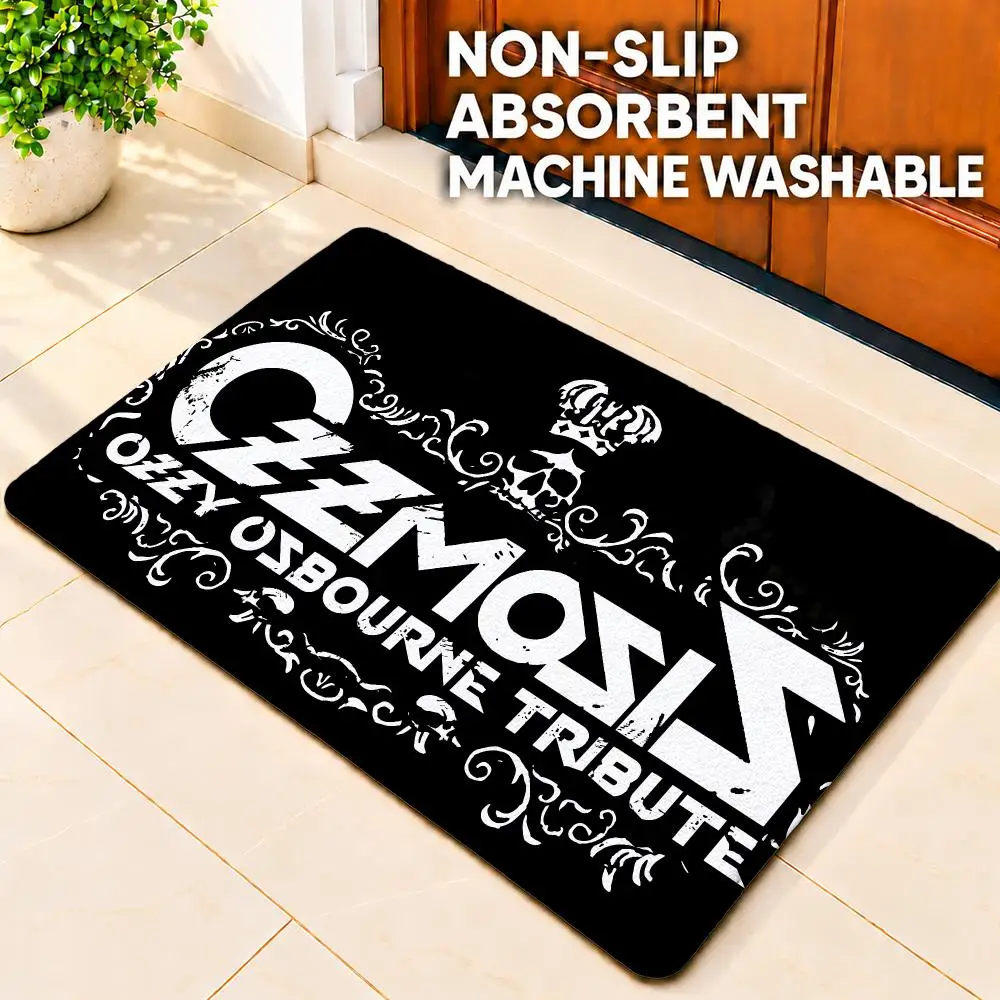 music Ozzy Osbourne Floor Mat Doormat Non-Slip Floor Mat Rug for Bathroom Kitchen Entryway Indoor Outdoor Home Decor