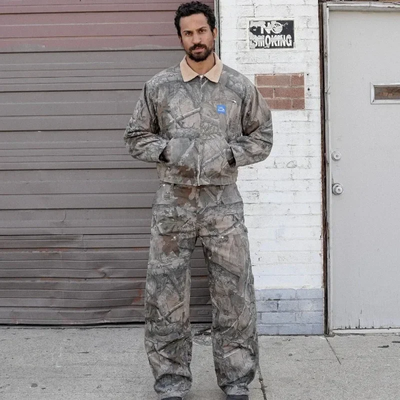 Męska kurtka oversize w stylu Y2K Vintage, gotycka, hip-hopowa, moda Harajuku, bluza, odzież uliczna, kamuflaż, płaszcz na zamek błyskawiczny