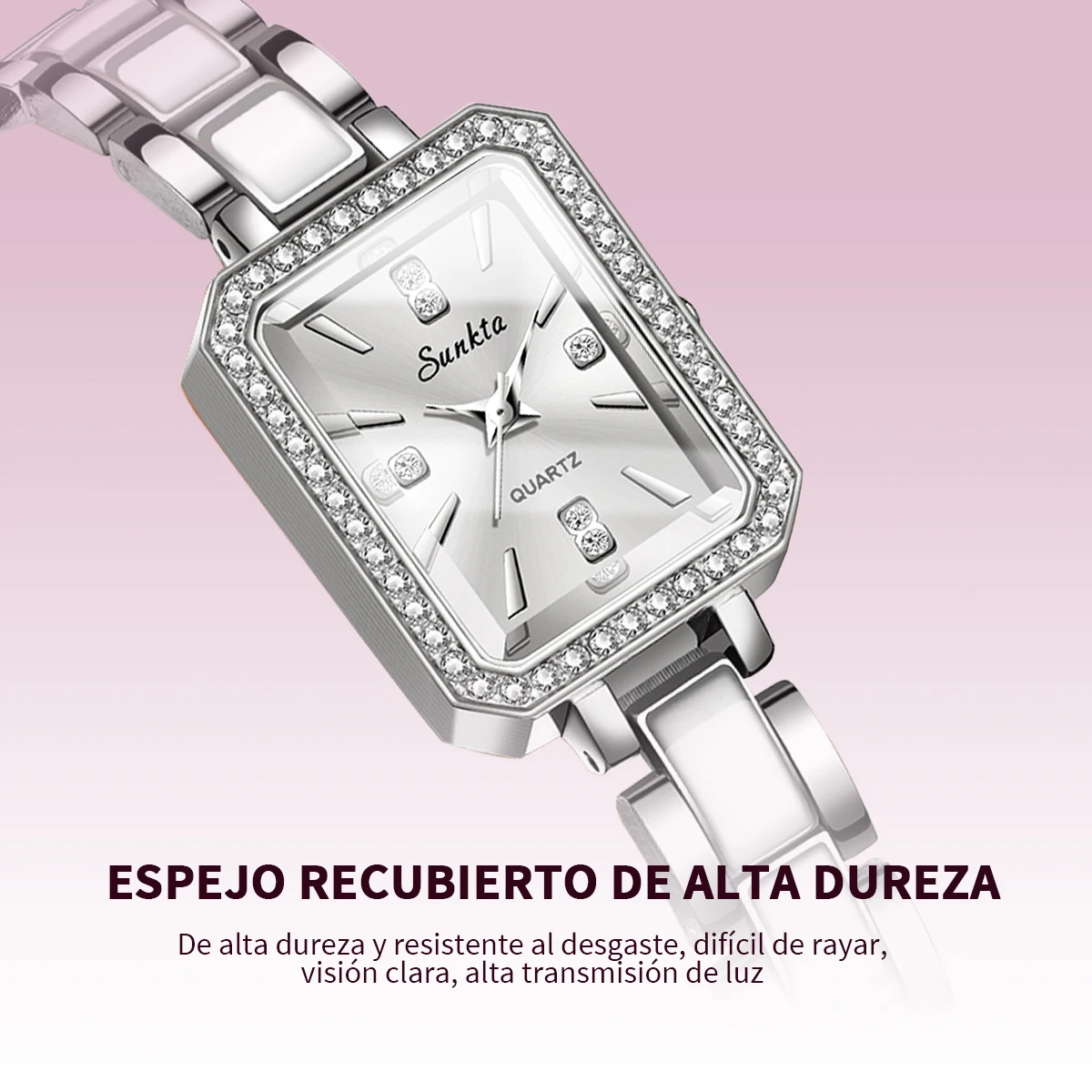 LIGE Luxury Women's Watch 2026 New Simple Square Full Diamond Digital Quartz Watche Gold Stainless Steel Bracelet Women's Dress