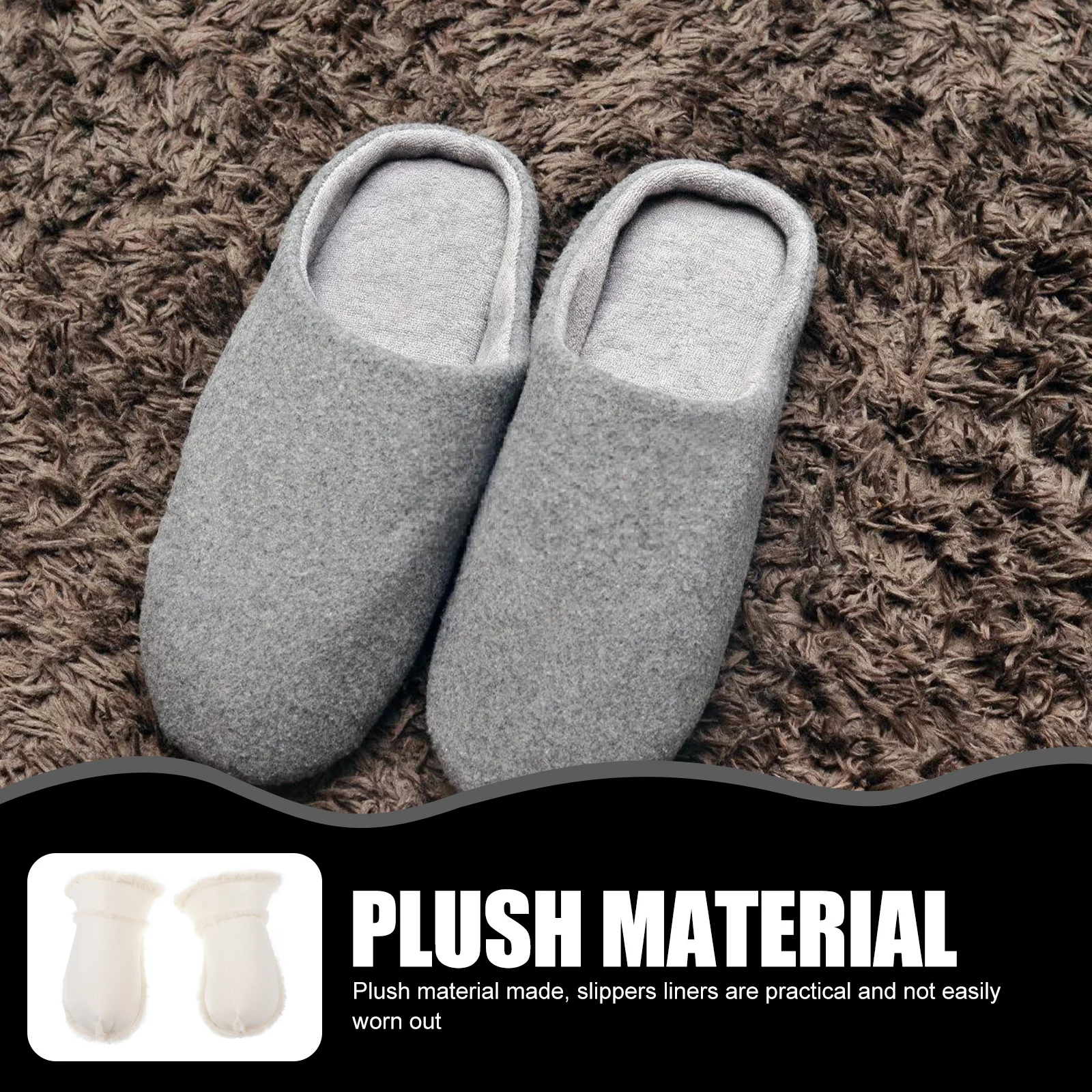 

1Pair Warm Slippers Liners for Women Soft Comfortable Long Lasting Foot Inserts Cold Protection Gifts for Women