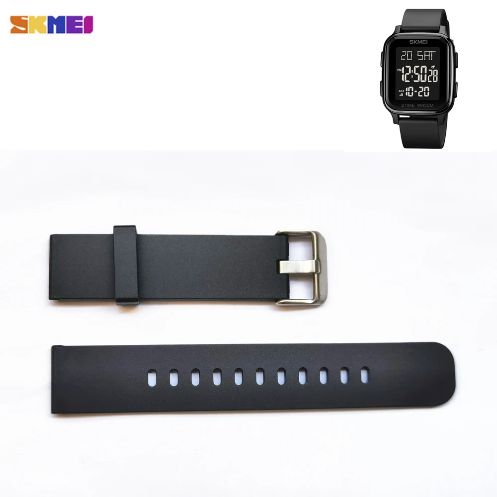 1 Set  Sports Watch Accessories for Skmei 1858 Plastic Wristband Adjustable Replacement Watch Strap Band