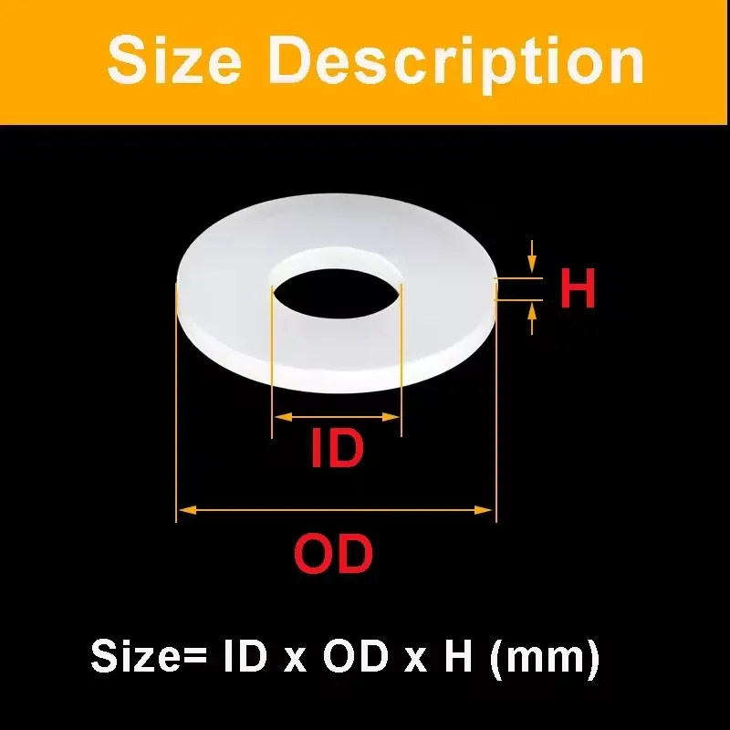 White Silicone O-Ring Gasket M2 - M20 Sealing Ring Anti-Level Gasket High Temperature Resistant Sealing Gasket Shock Absorption