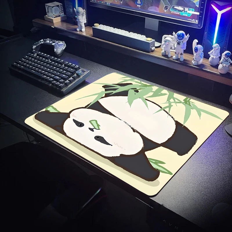 Cute Panda Waterproof Mouse Pad Kawaii Office Carpet Mousepad Gaming Desk Compuradora Mat Anime Rug Notebooks Mat Rug Aesthetic