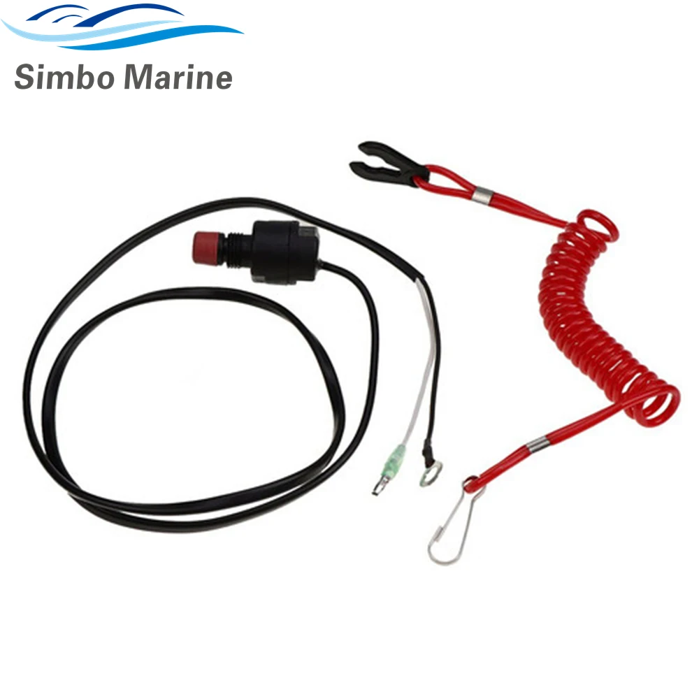 6E9-82575 Engine Stop Switch Assy And Kill Stop Switch & Safety Lanyard For Yamaha 2 Stroke Outboard Motor 689-82575-02