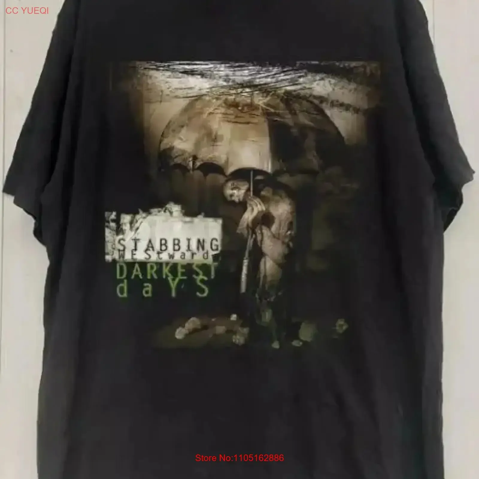 Camiseta de algodón con álbum de días más oscuros Stabbing Westward, todas las tallas, vintage, lavada, Unisex, ropa de calle cómoda, gráfico informal