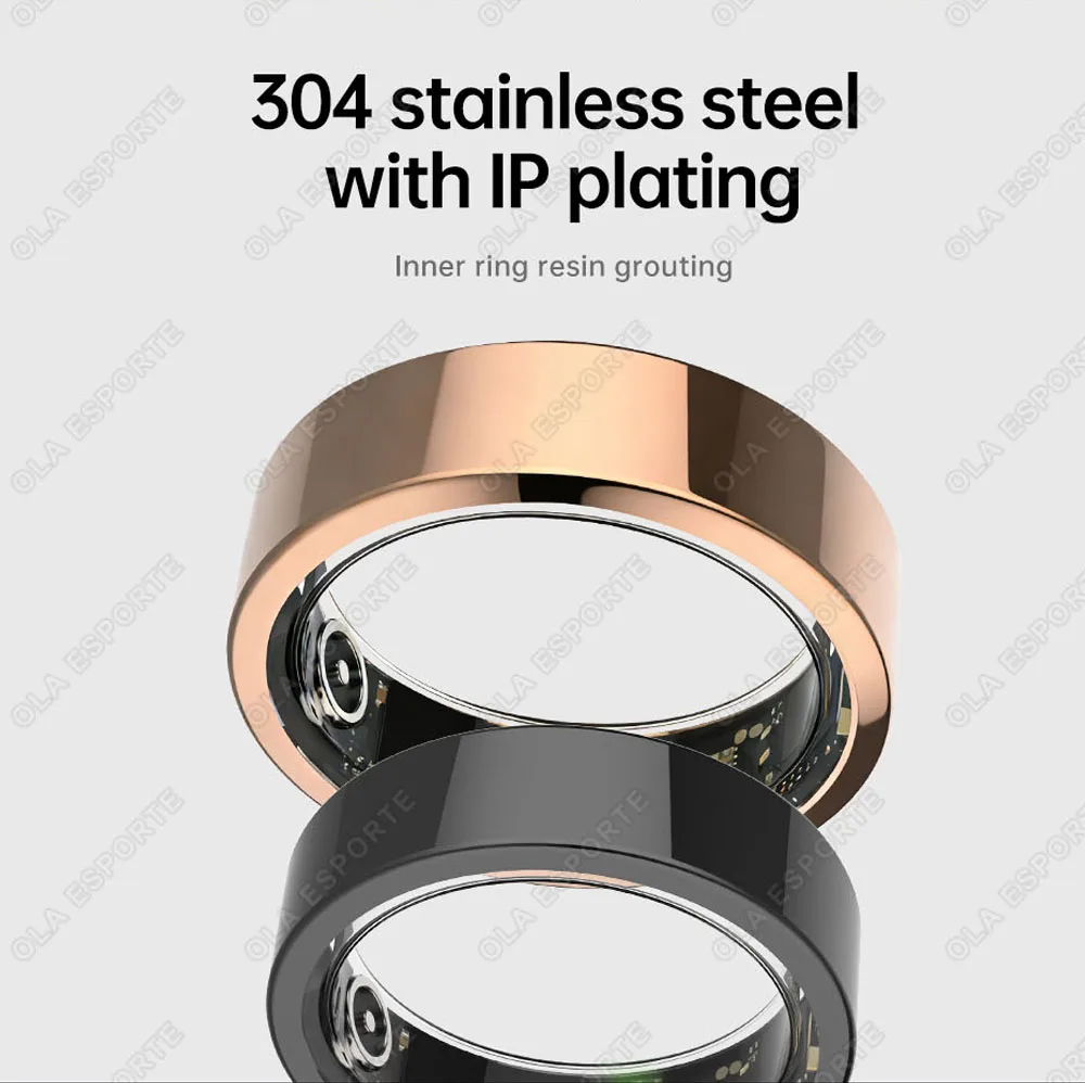 New Vibration Reminder Smart Ring Heart Rate Blood Oxygen&Pressure Health Monitoring IP68 Waterproof Multi-Sport Mode Smartring image 2