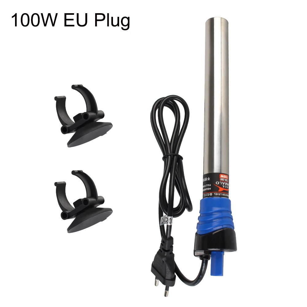 Adjustable Temperature 50W/100W 220V EU Plug For Fish Tank Water Heating Fish Tank Heating Rod Thermostat Heater Rod