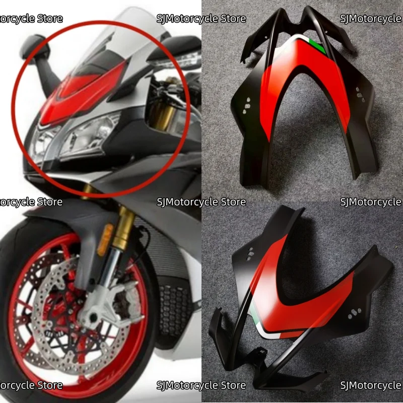 

Motorcycle Fit For Aprilia RSV4 1000 2016 2017 2018 2019 ABS Front Headlight Hood Fairing Panel Cover Nose Head Cowl