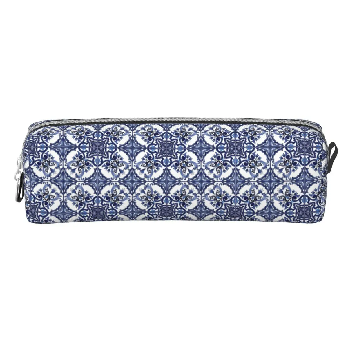 

Синий декоративный средиземноморский сицилийский плиточный пенал с цветочным принтом, сумки для ручек, коробка для ручек для мальчиков и девочек, школьный пенал, косметичка