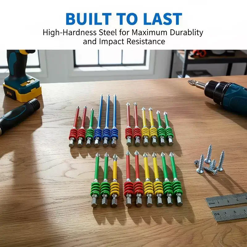 Magnetic Anti Slip High Hardness Screwdriver Bit Set With Multiple Sizes And Storage Case Perfect For Home Repair Woodworking