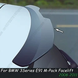 For BMW 3Series E91 M-Pack Facelift 2008- 2011 Hatchback Rear Wing Spoiler High Quality ABS Plastic Spoiler Trunk Car Wing Kits
