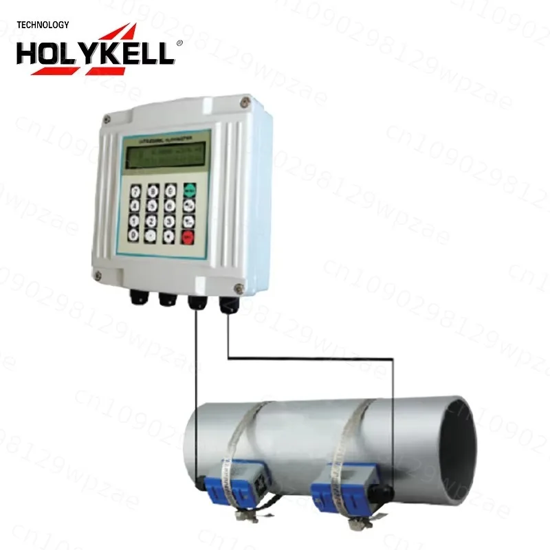 Holykell Professional LCD Digital Display Ultrasonic Water Flow Sensor Meter