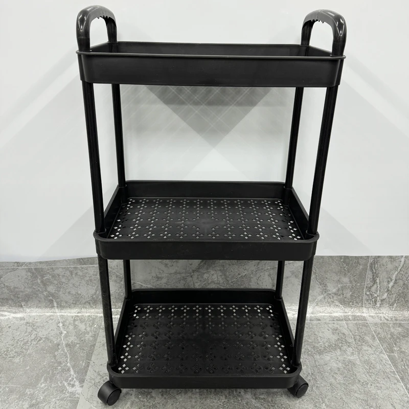 Bookshelf Storage Trolley Mobile Kitchen Organizer Cart With Wheels Multi-Layer Bathroom Shelves Household Snacks Storage Rack