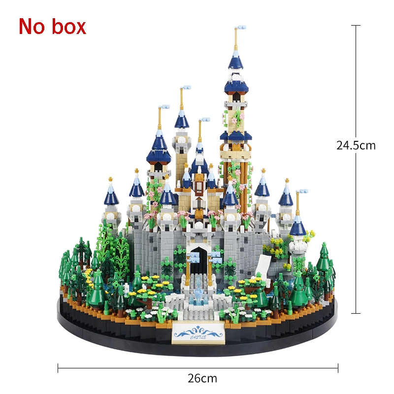 Sprookjesachtig Kasteel Bouwstenen Mini Bakstenen Micro-Deeltjesassembleren Blokken Sprookjesachtig Model Set Bouwpakket Kinderen Cadeau